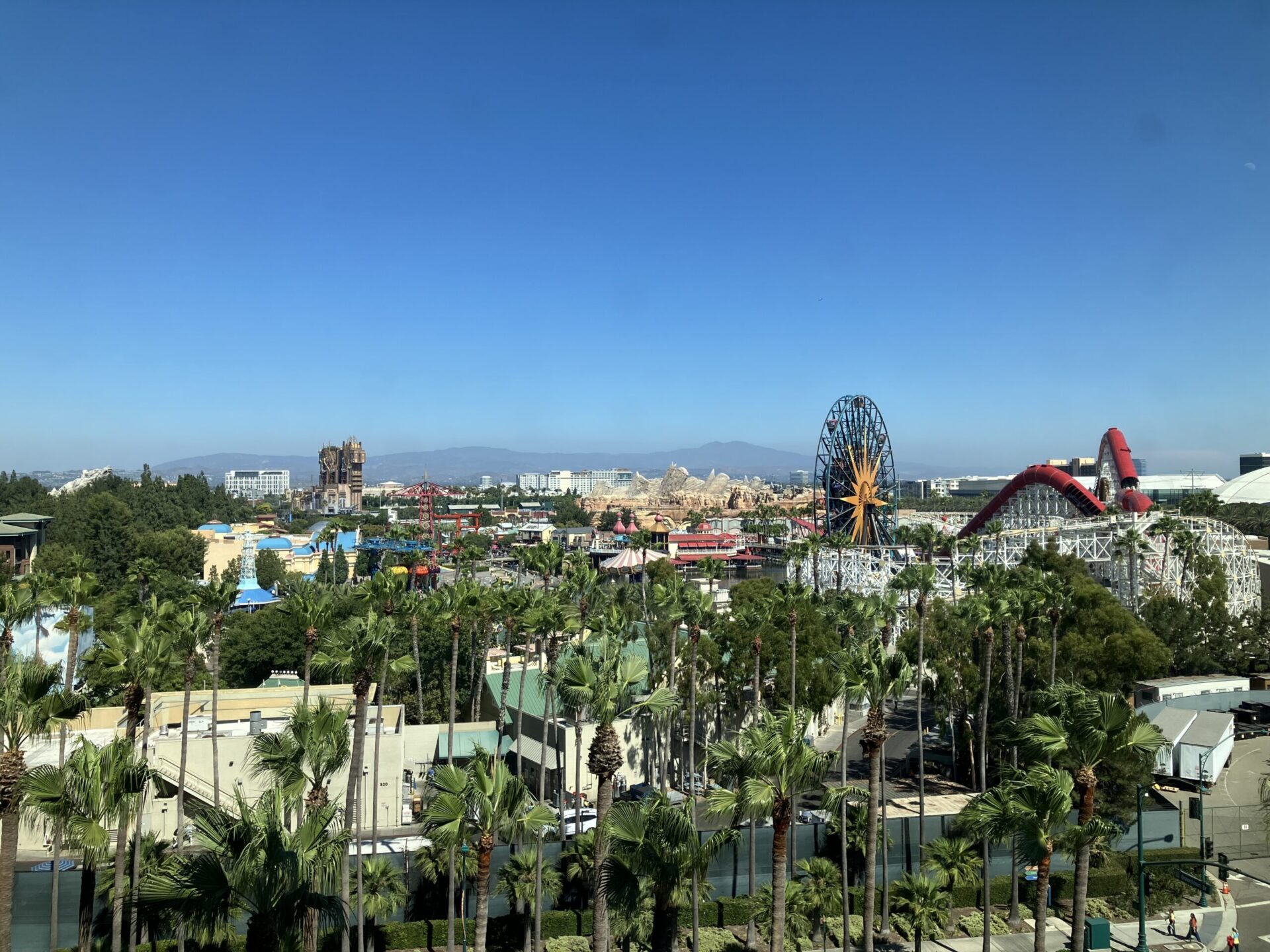 photo of theme park view from Pixar Place Hotel room at Disneyland Resort, without a ticket