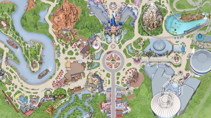 Screenshot of map from Disneyland app