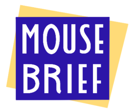 Blue and yellow rectangles with text “Mouse Brief”