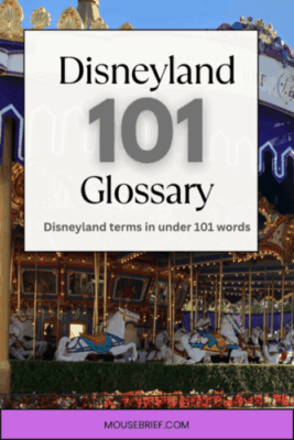 Photo of King Arthur Caroussel with title “Disneyland 101 Glossary: Disneyland terms in under 101 words.”