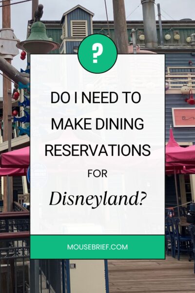 Photo showing seating area at San Fransokyo Square in Disney California Adventure Park at Disneyland Resort with title “Do I need to make dining reservations for Disneyland?